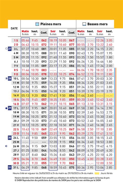 HORAIRE DE JUILLET